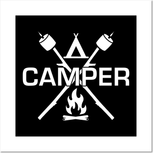 Camper Happy Camper Camping Icon Art Posters and Art